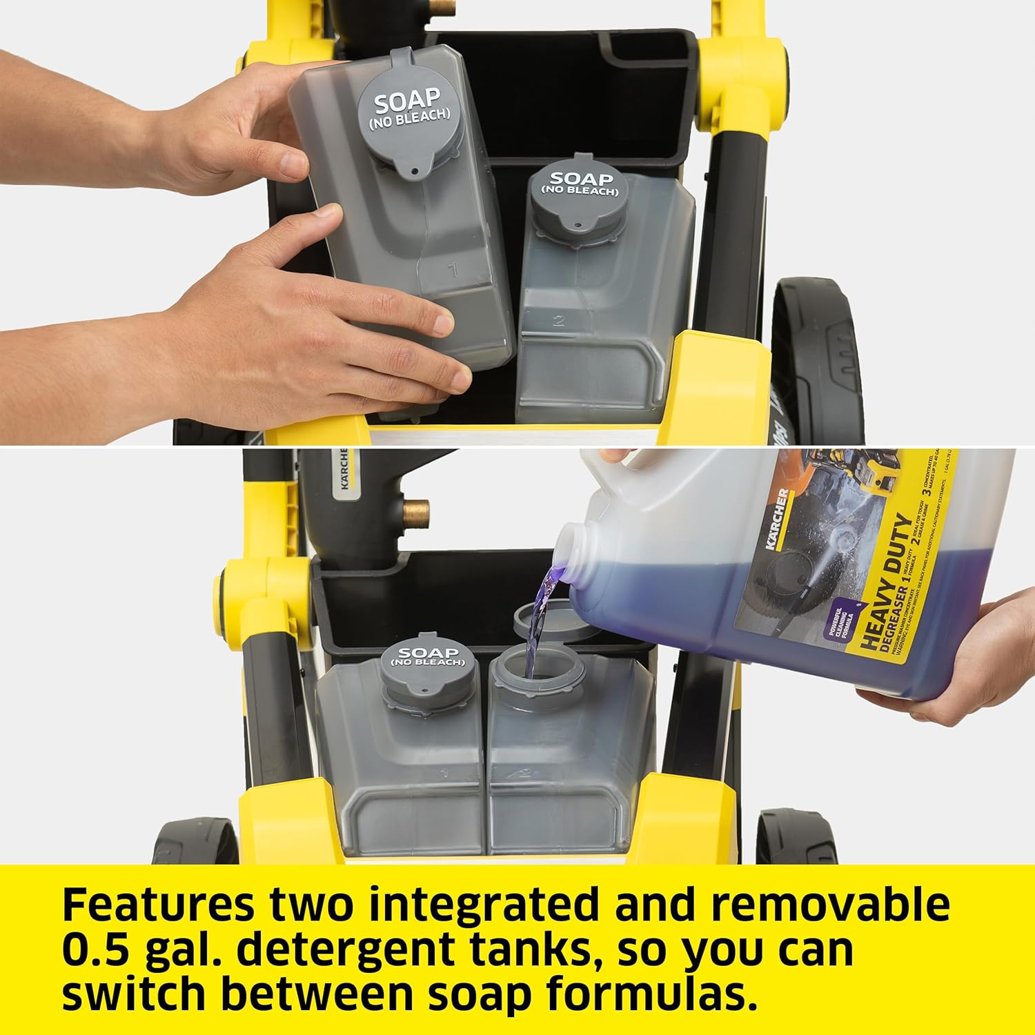 Electric Karcher Pressure Washer K1700, Max 2125 PSI, 3 Spray Nozzles, Detergent Tank, For Cars, Driveways, Siding, Patios, 1.46 max. GPM