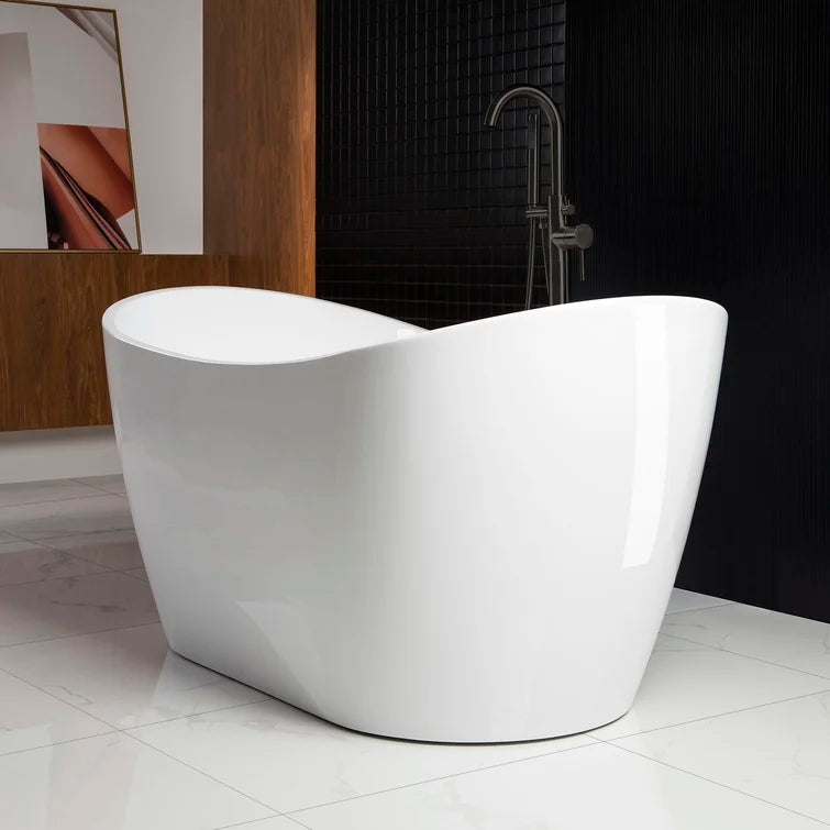 59" x 29" Freestanding Soaking Acrylic Bathtub