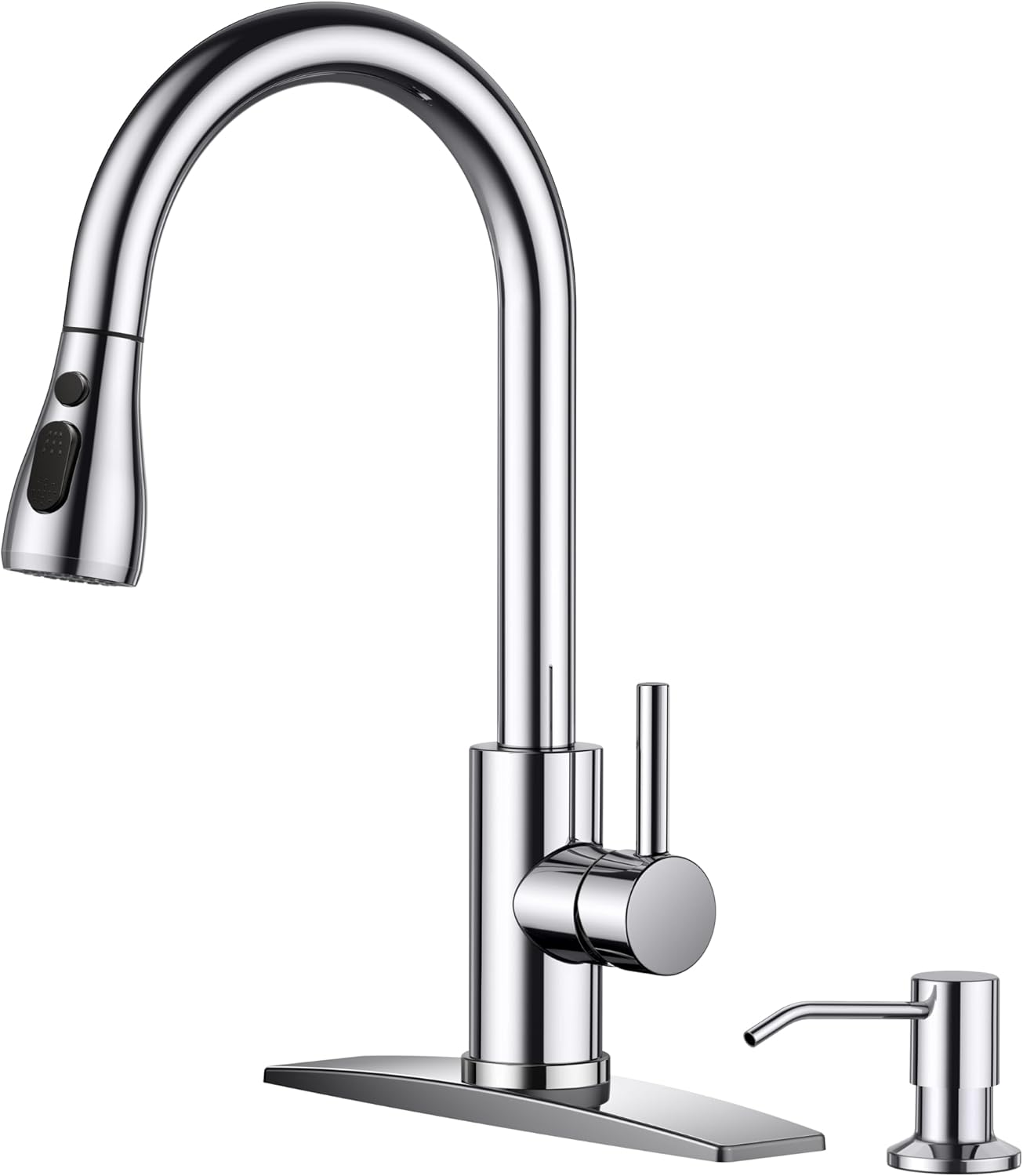 FORIOUS Touchless Kitchen Faucets, Brushed Nickel Kitchen Faucet with Pull Down Sprayer, Single Handle Smart Motion Sensor Kitchen Sink Faucet,Contemporary Hands-Free Sink Faucet for Farmhouse Laundry