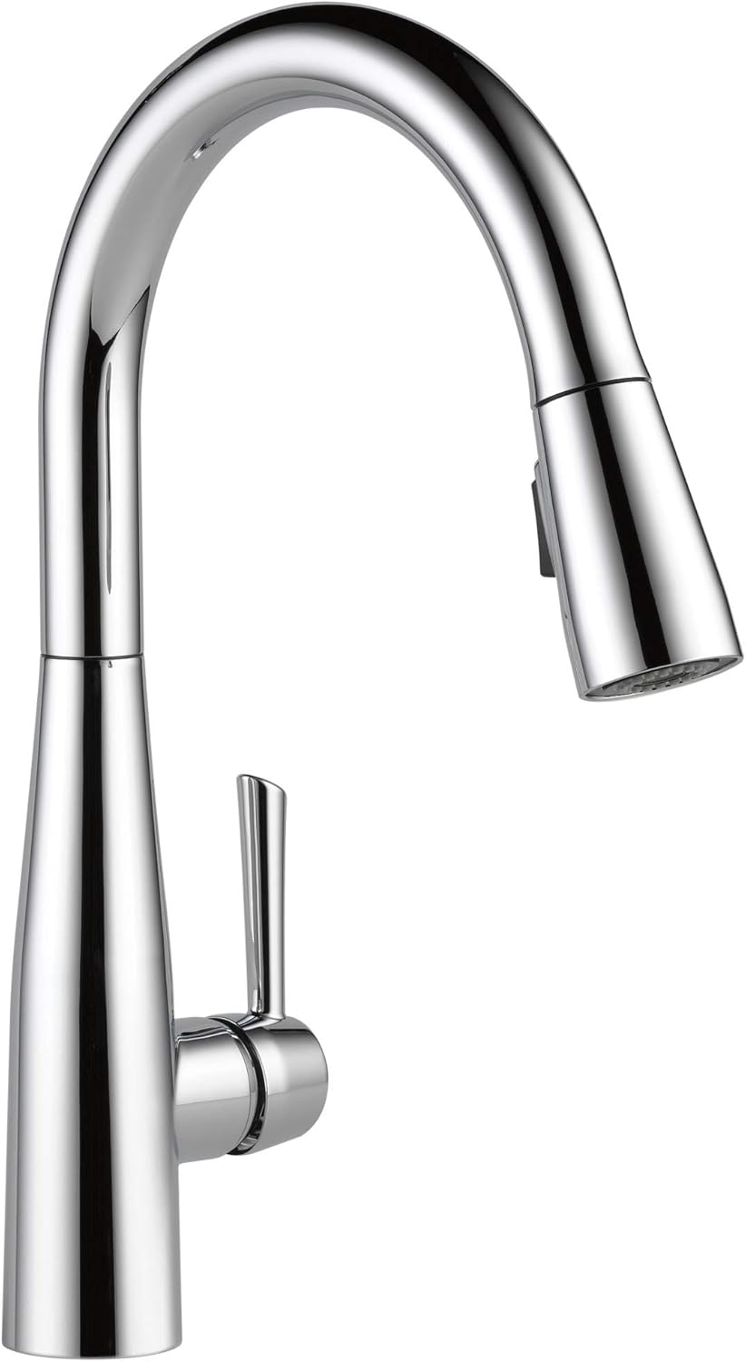 Delta Essa Touchless Kitchen Faucet with Touch Technology, Brushed Nickel Kitchen Sink Faucet with Pull Down Sprayer, Single Hole, Arctic Stainless 9113TL-AR-DST