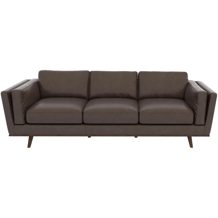 Rosanella 89'' Leather Sofa