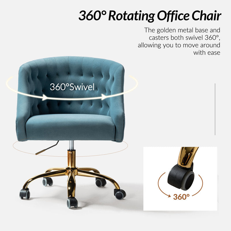 Louise Velvet Hand-Curated Task Chair