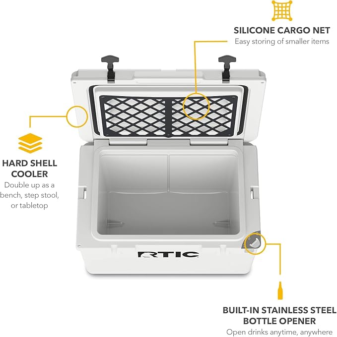 45-52-65 QT Ultra-Tough Cooler Hard Insulated Portable Ice Chest Box for Beach, Drink, Beverage, Camping, Picnic, Fishing, Boat, Barbecue