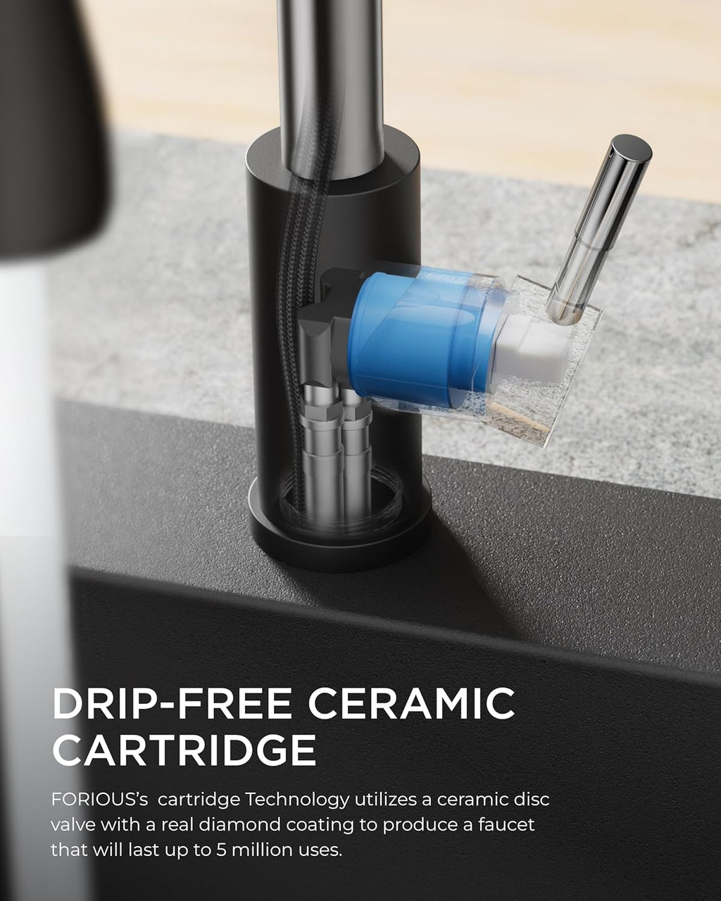 FORIOUS Touchless Kitchen Faucets, Brushed Nickel Kitchen Faucet with Pull Down Sprayer, Single Handle Smart Motion Sensor Kitchen Sink Faucet,Contemporary Hands-Free Sink Faucet for Farmhouse Laundry