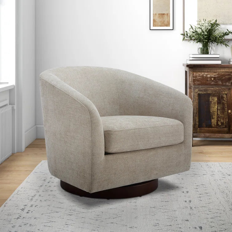 Bennett Upholstered Swivel Barrel Chair
