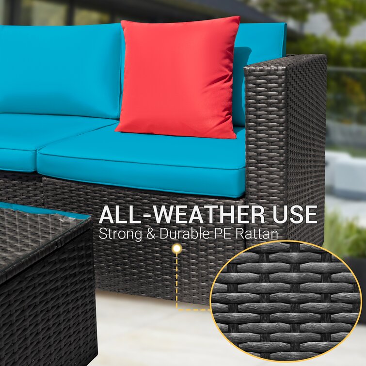 Huang 4 - Person Outdoor Seating Group with Cushions