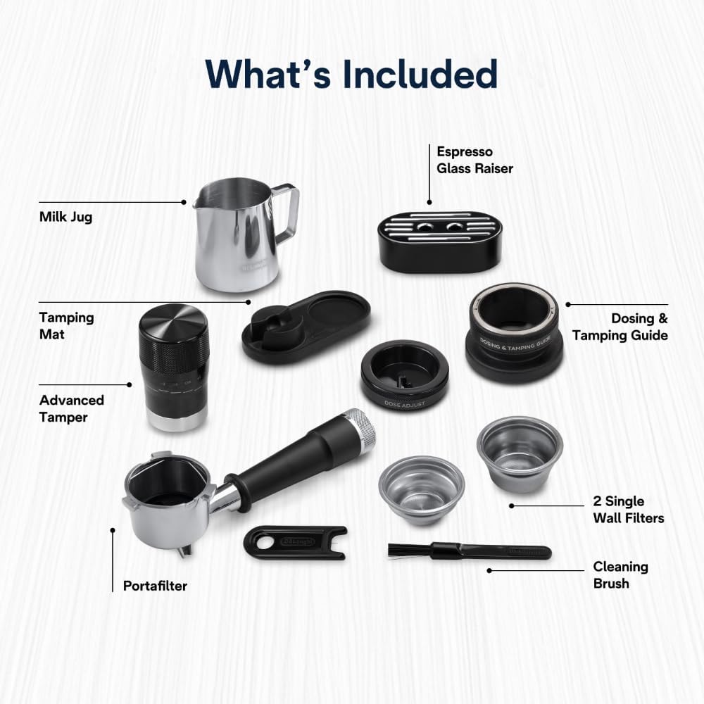 De'Longhi La Specialista Maestro Espresso Machine with Grinder, Auto & Manual Milk Frother – Bean-to-Cup Cold Brew Coffee with Cold Extraction Technology, Variable Temp & Tamping Tool, 8 Drink Presets