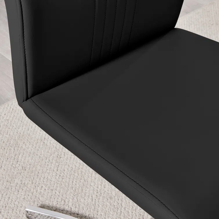 Wilhelm Faux Leather Chrome Feet 'Z' Leg Dining Chairs Modern Design