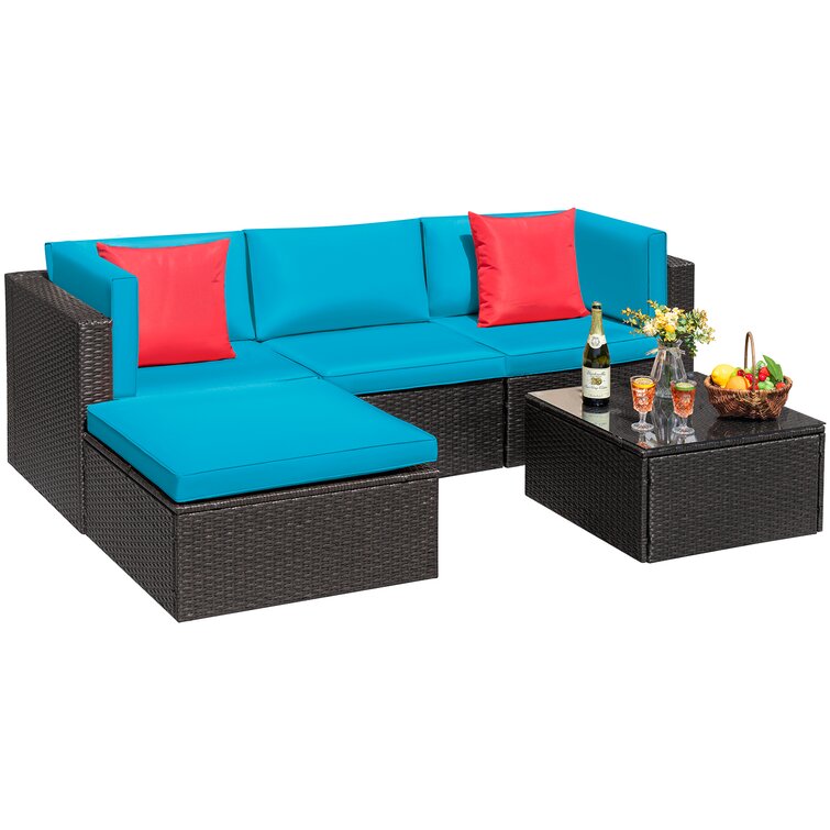 Huang 4 - Person Outdoor Seating Group with Cushions