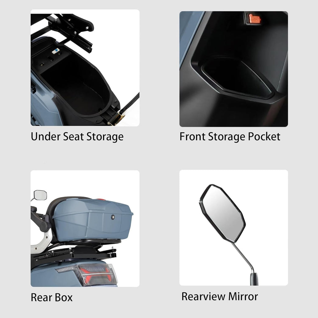 1000W 15 MPH Heavy Duty 4 Wheel Mobility Scooter 500lbs Loadweight, 3 Speed Control Mobility Scooters with 31 Mile Long Range Battery for Seniors & Adults Travel, 20° Max Climbing, Remote Key, Silver