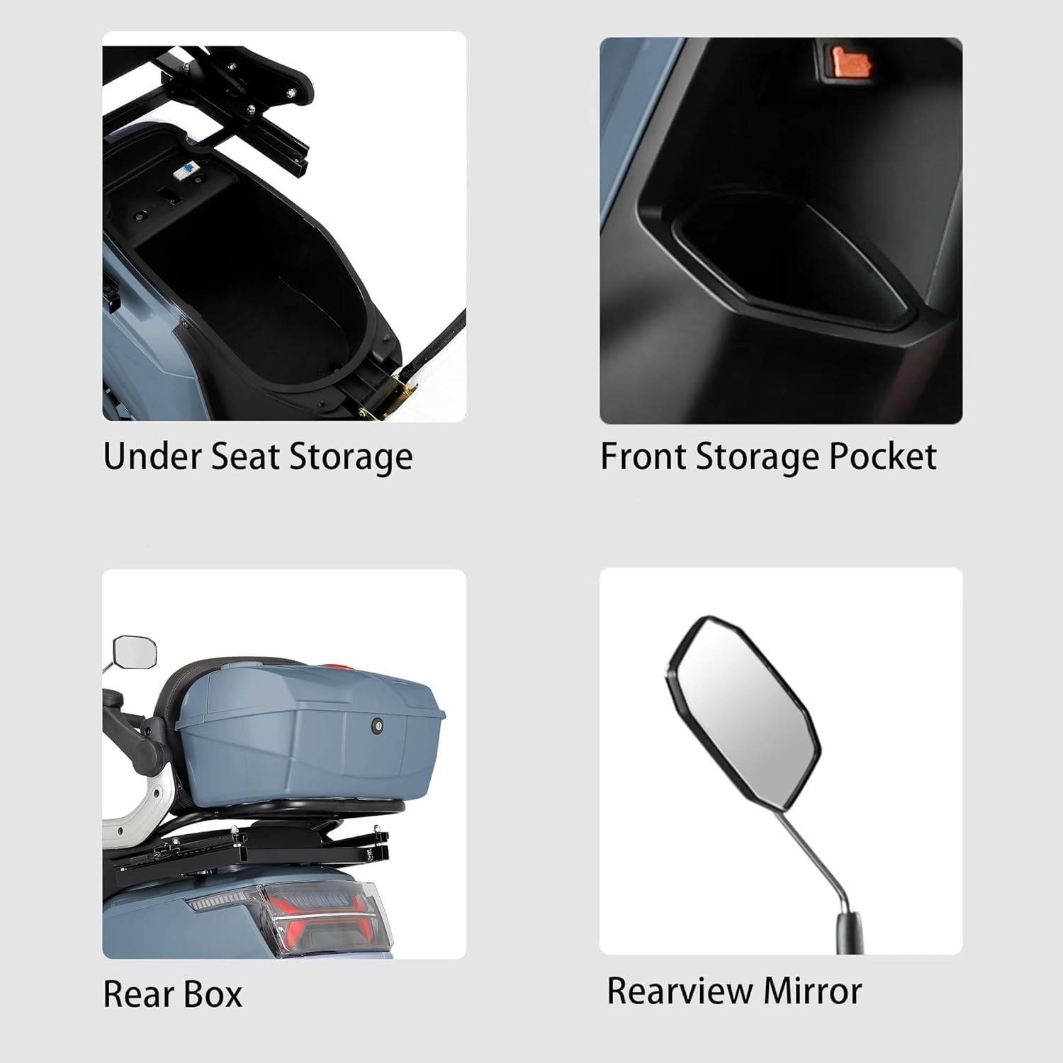 1000W 15 MPH Heavy Duty 4 Wheel Mobility Scooter 500lbs Loadweight, 3 Speed Control Mobility Scooters with 31 Mile Long Range Battery for Seniors & Adults Travel, 20° Max Climbing, Remote Key, Silver