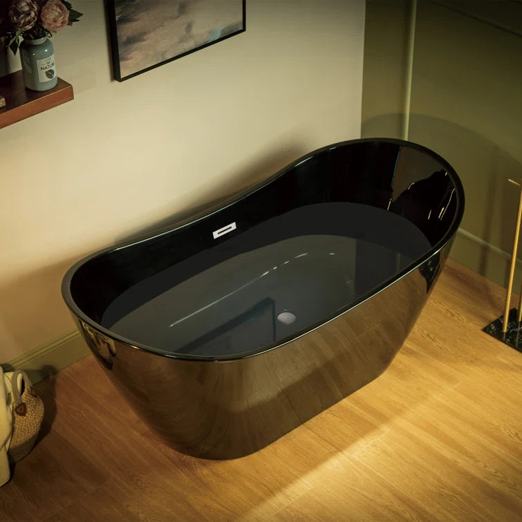 59" x 29" Freestanding Soaking Acrylic Bathtub