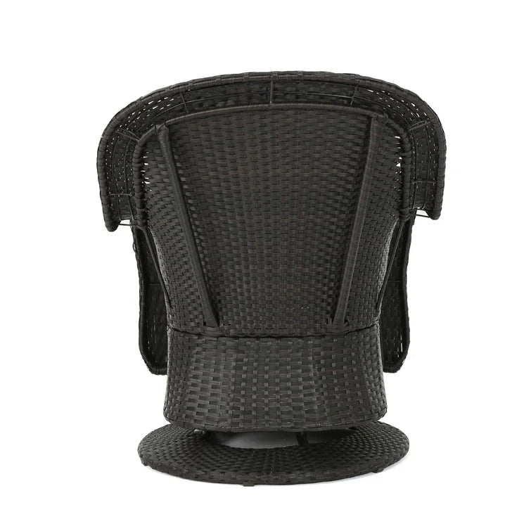 Beom Modern Outdoor Wicker Swivel Patio Chair with Cushions