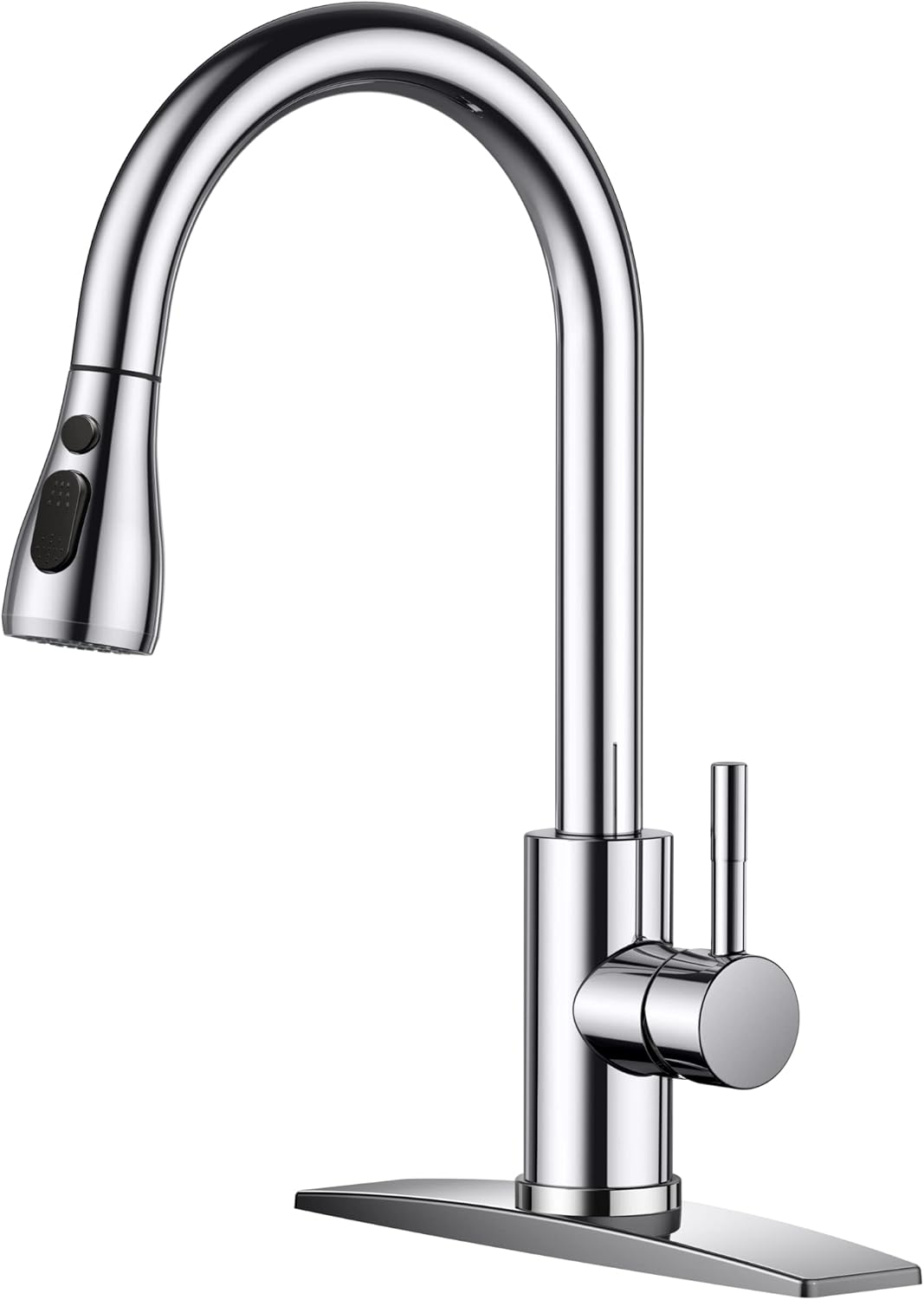 FORIOUS Touchless Kitchen Faucets, Brushed Nickel Kitchen Faucet with Pull Down Sprayer, Single Handle Smart Motion Sensor Kitchen Sink Faucet,Contemporary Hands-Free Sink Faucet for Farmhouse Laundry