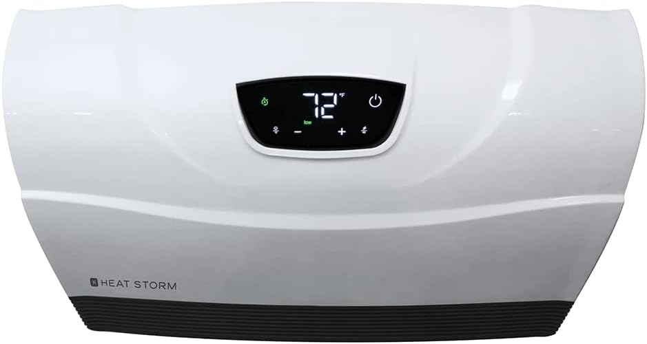 Heat Storm Phoenix HS-1500-PHX, Infrared Space Heater with Attachable Feet, Remote Control, Energy Efficient-750-1500 Watts, Gray Floor or Wall