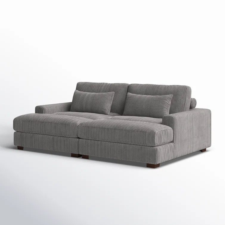Mordecai 90'' Corduroy Sleeper Sofa