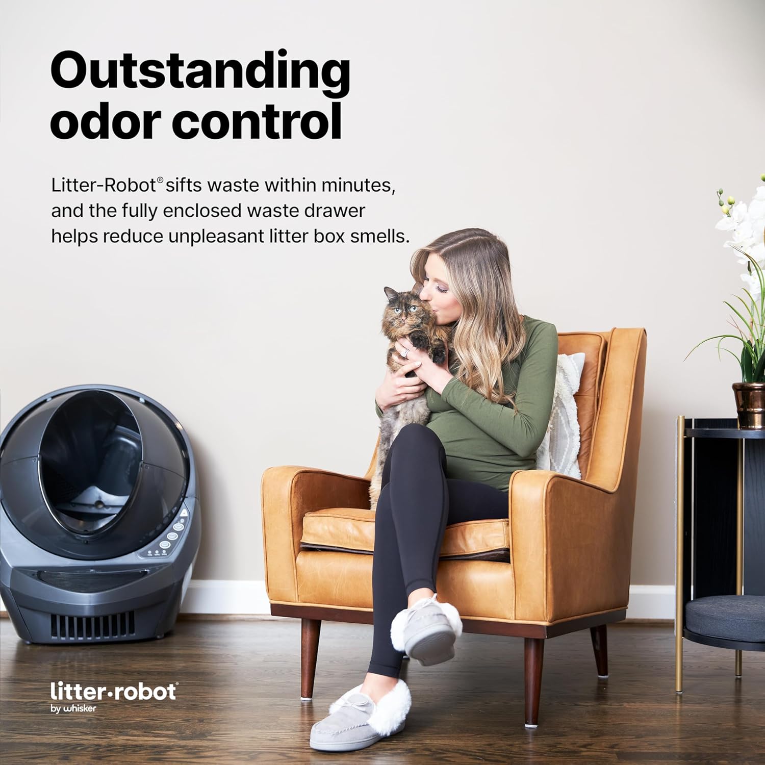 Whisker Litter-Robot 3 Core Bundle (Grey) - Self-Cleaning Cat Litter Box, Includes Litter-Robot, Mat, Fence, Ramp, (25) Liners & (3) Carbon Filters, Complimentary 1-Year Care Warranty