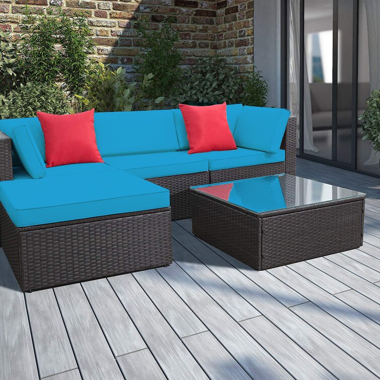 Huang 4 - Person Outdoor Seating Group with Cushions