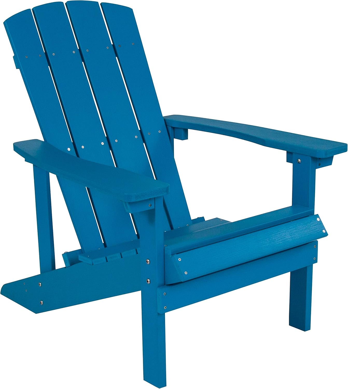 Flash Furniture Charlestown Commercial Grade Indoor/Outdoor Adirondack Chair, Weather Resistant Durable Poly Resin Deck and Patio Seating, Green