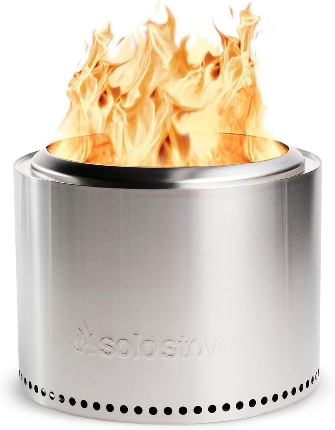Solo Stove Bonfire 2.0 with Stand, 19.5 Inch Smokeless Fire Pit with Removable Ash Pan - Portable Outdoor Fire Pit - Stainless Steel Wood Burning Fireplace, Ideal for 4-6 People, 21.75 lbs, Water