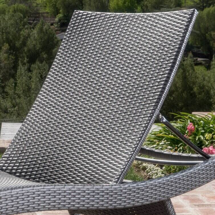 Breton Outdoor Wicker Chaise Lounge (Set of 2)