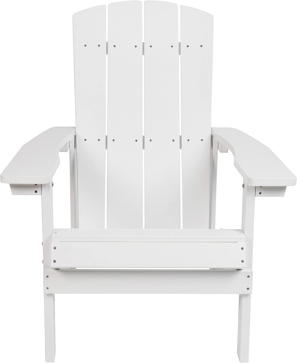 Flash Furniture Charlestown Commercial Grade Indoor/Outdoor Adirondack Chair, Weather Resistant Durable Poly Resin Deck and Patio Seating, Green