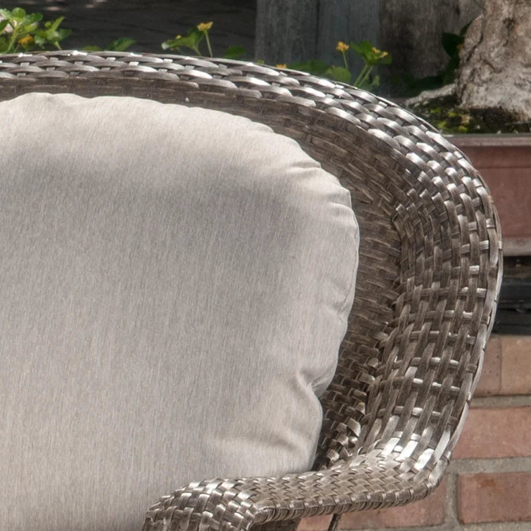 Beom Modern Outdoor Wicker Swivel Patio Chair with Cushions