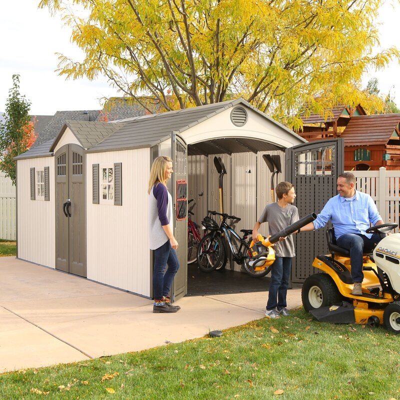 2024 NEW 20 ft. x 8 ft. High-Density Polyethylene (Plastic) Outdoor Storage Shed with Steel-Reinforced Construction