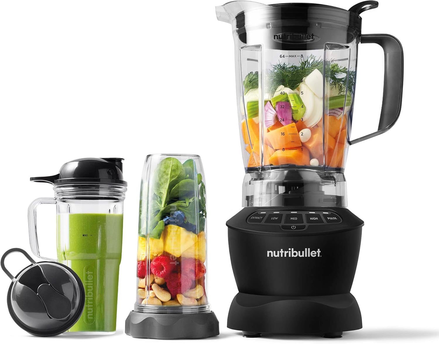 NutriBullet ZNBF30500Z Blender Combo 1200 Watt, 1200W, Dark Gray