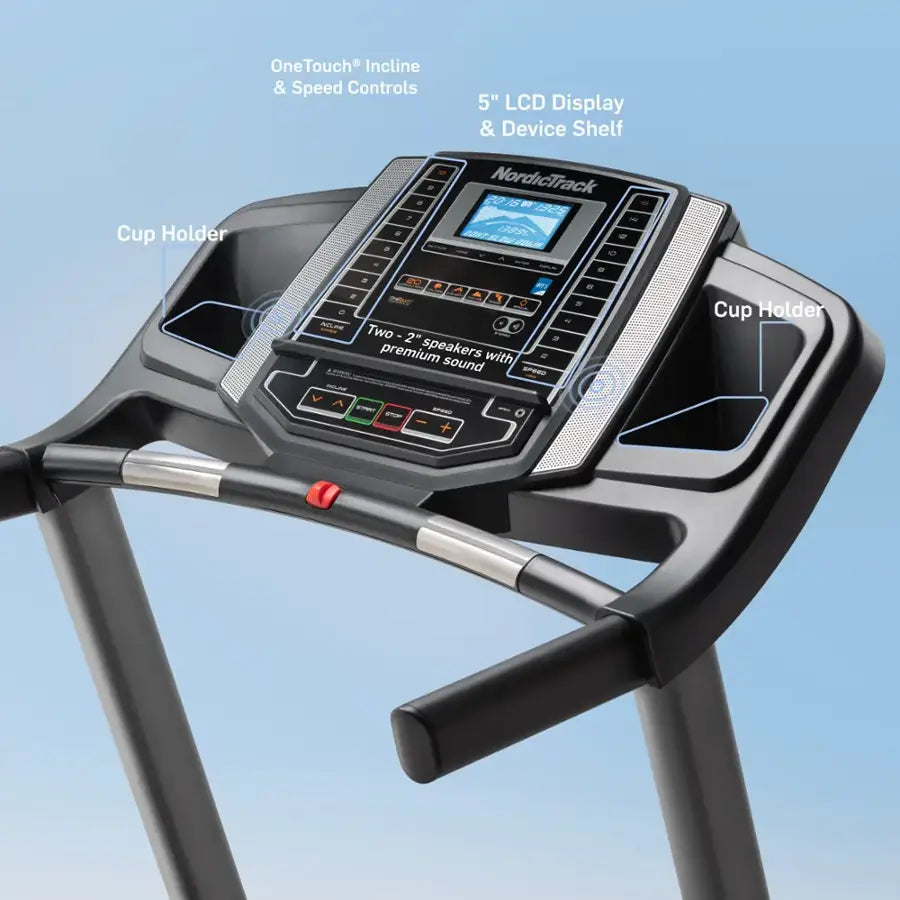 NordicTrack T 6.5 S; Treadmill for Running and Walking with 5” Display and SpaceSaver Design - Black