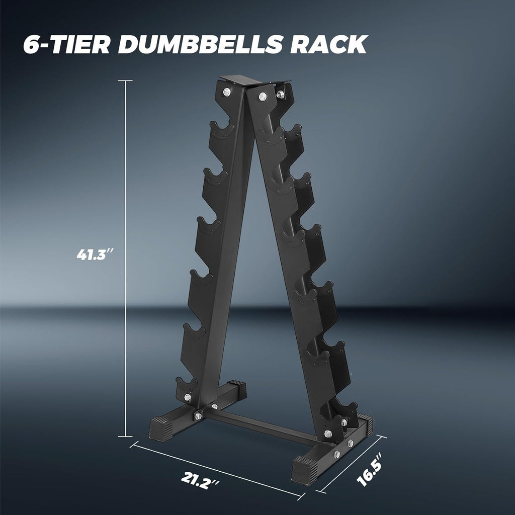 RITFIT 300/350/450/650/180/200/210 LB Rubber Hex Dumbbells Set with Optional Dumbbell Rack, Multi Weight Set to Choose, Ideal for Home Gym and Fitness