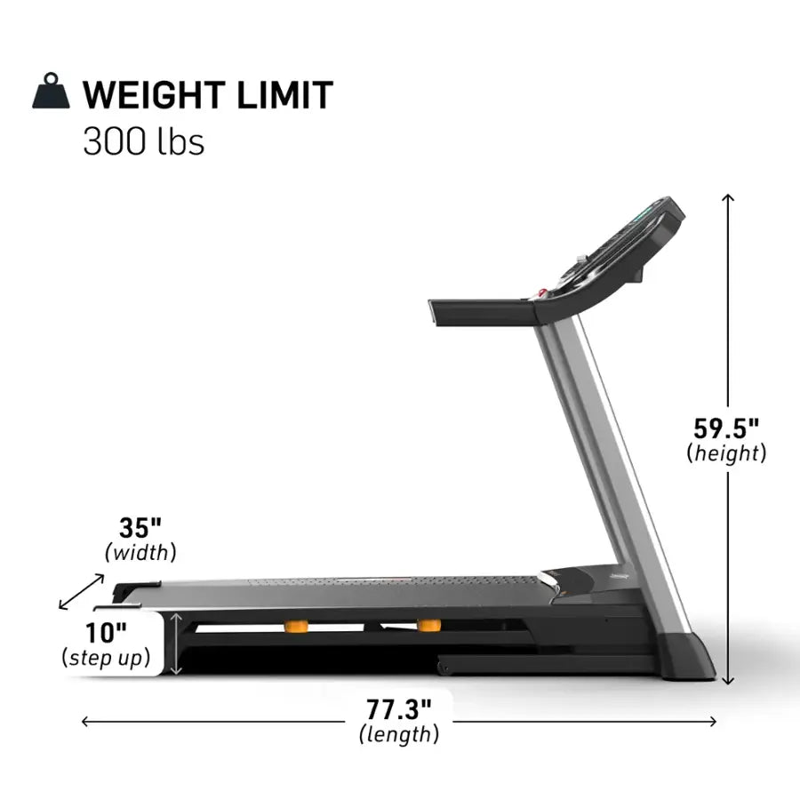 NordicTrack T 6.5 S; Treadmill for Running and Walking with 5” Display and SpaceSaver Design - Black