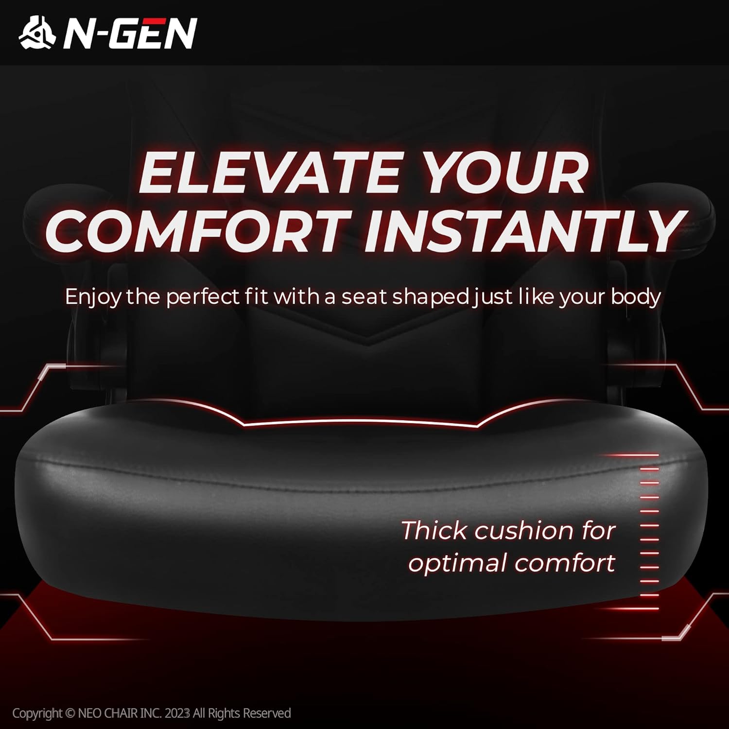 N-GEN Video Gaming Computer Chair Ergonomic Office Chair Desk Chair with Lumbar Support Flip Up Arms Adjustable Height Swivel PU Leather Executive with Wheels for Adults Women Men (Pink)