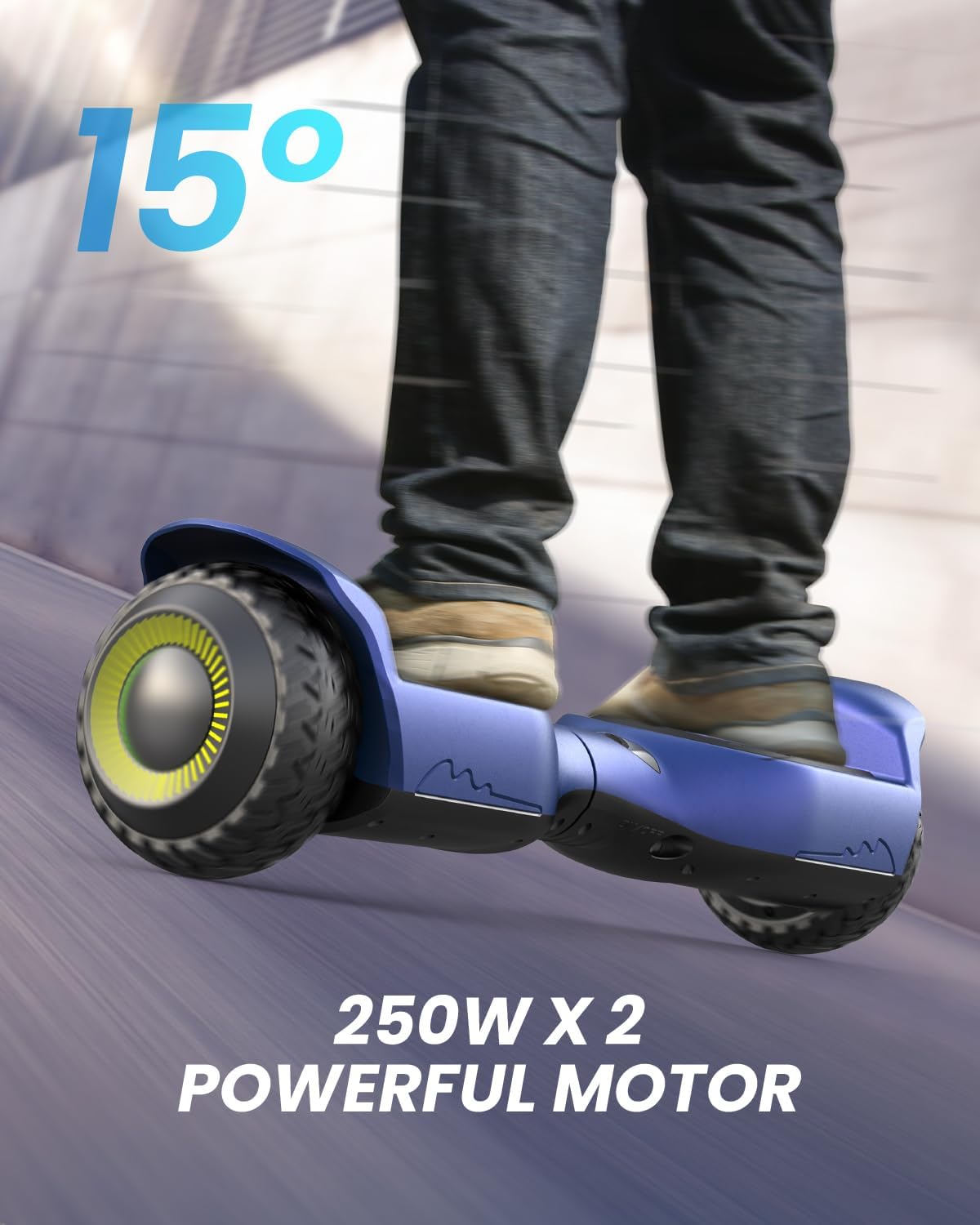 Gyroor Hoverboard New G13 All Terrain Hoverboard with LED Lights & 500W Motor, Self Balancing Off Road Hoverboards with Bluetooth for Kids ages 6-12 and Adults