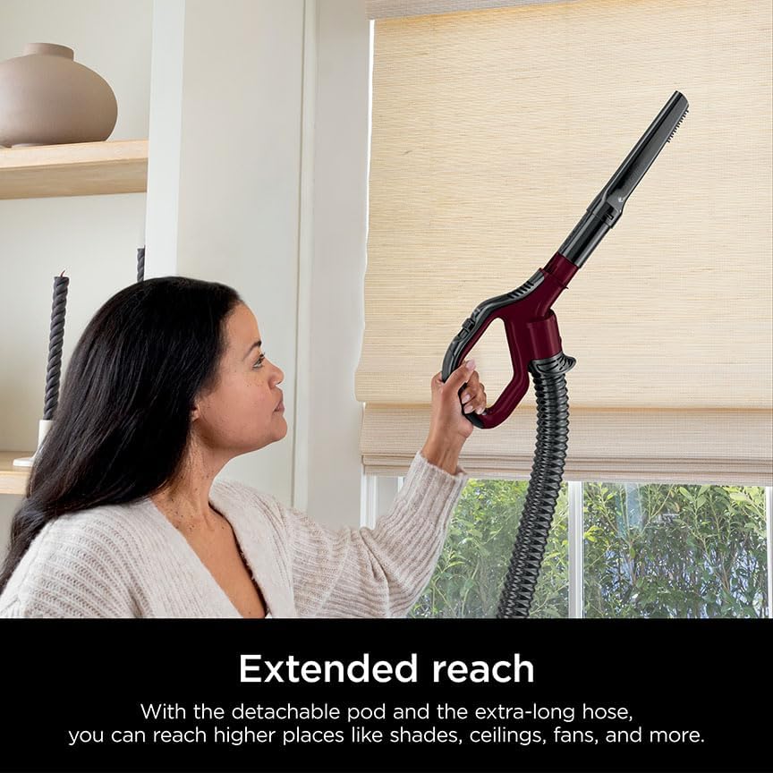 Shark NV752 Rotator Powered Lift-Away TruePet Upright Vacuum with HEPA Filter, Large Dust Cup Capacity, LED Headlights, Upholstery Tool, Perfect Pet Power Brush & Crevice Tool, Bordeaux