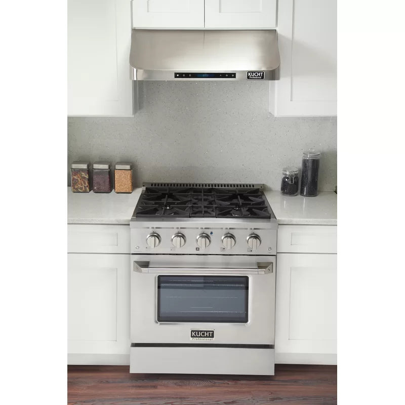 Pro-Style 30 in. 4.2 cu. ft. 4-Burner Freestanding Gas Range with Convection Oven