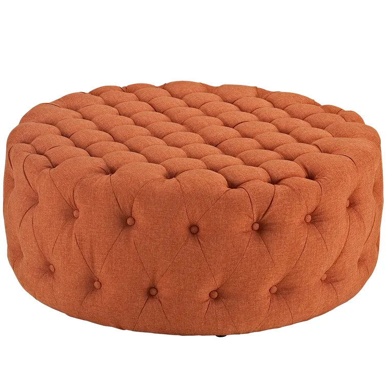 Modway Copper Grove Harrison Blue Amour Fabric Ottoman