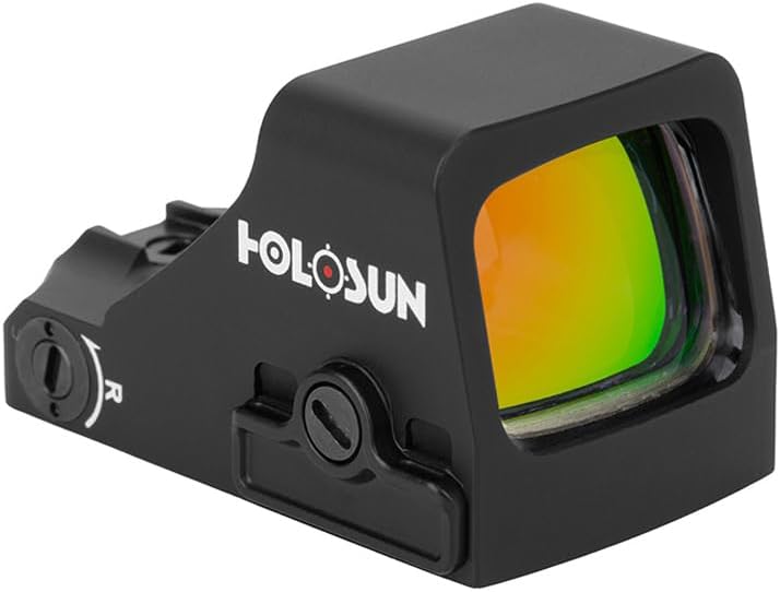 HOLOSUN HS407K X2 Red 6 MOA Dot Open Reflex Optical Sight for Subcompact Pistols - Durable Parallax Free Unlimited Eye Relief Handgun Sight with Aluminum Housing & Shake Awake Technology