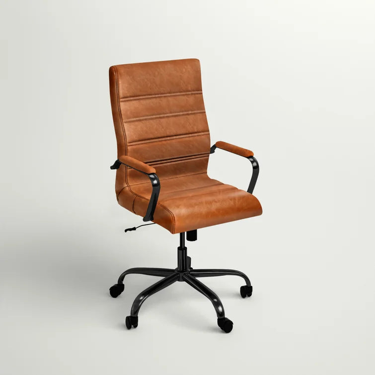 High Back Executive Swivel Office Chair with Metal Frame and Arms