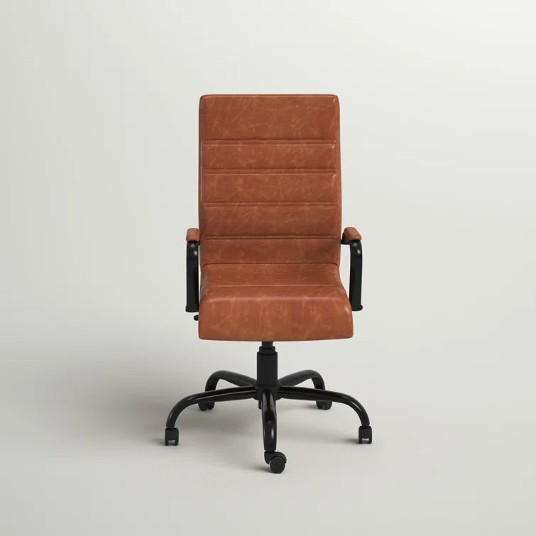 High Back Executive Swivel Office Chair with Metal Frame and Arms