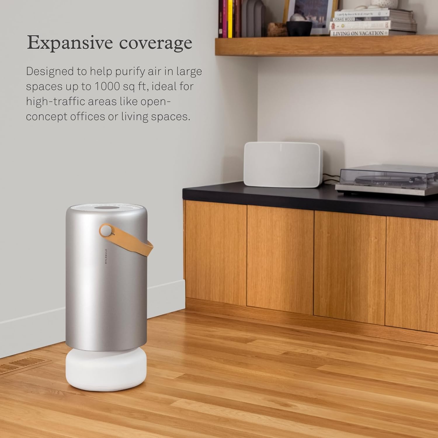 Molekule Air Pro Air Purifier for Large Rooms up to 1000sq. ft. with PECO Technology, Compatible with Alexa, Eliminates Smoke, Mold, Bacteria & Other Pollutants for Clean Air – Silver