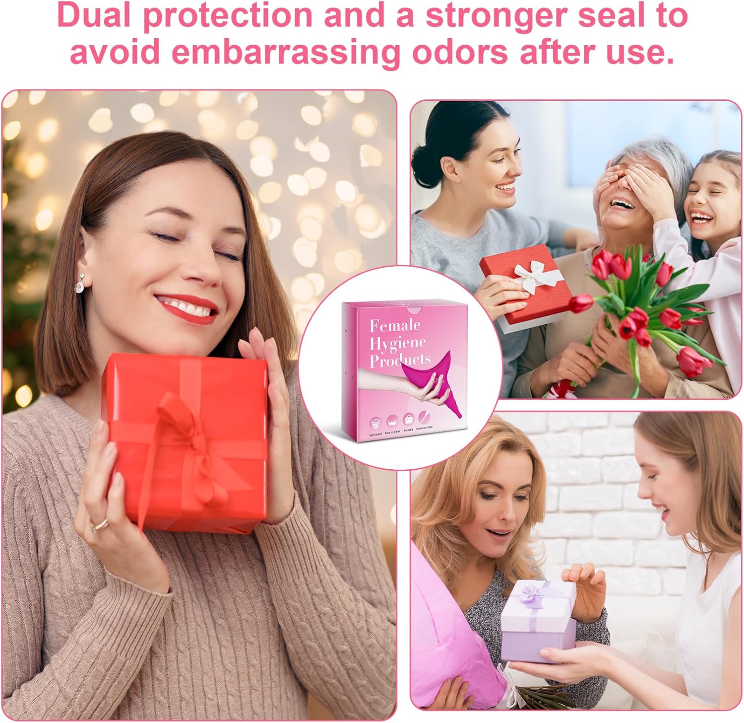 Female Urination Device,Reusable Silicone Female Urinal Foolproof Women Pee Funnel Allows Women to Pee Standing Up,Women's Urinal with Drawstring Bags is The Perfect Companion for Travel and Outdoor