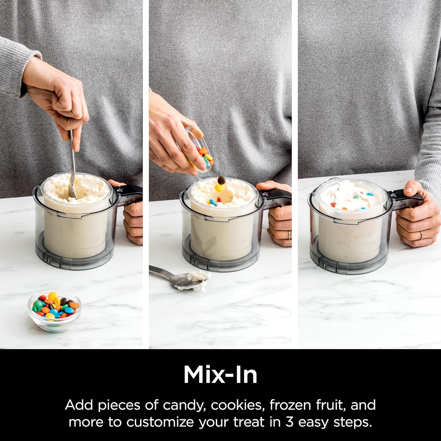 Ninja CREAMi Deluxe Ice Cream & Frozen Treat Maker for Ice Cream, Sorbet, Milkshakes, Frozen Yogurt, & More, 11-in-1, XL Capacity, Silver, Includes (2) Family-Sized 24 oz. Tubs, NC501