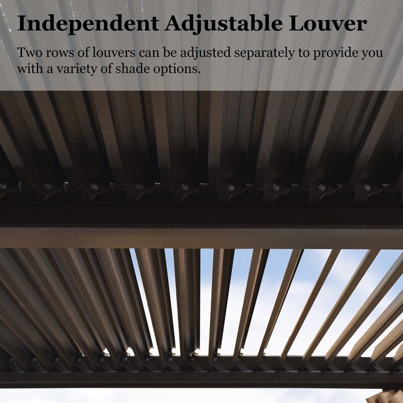 13' W x 10' D Aluminum Pergola
