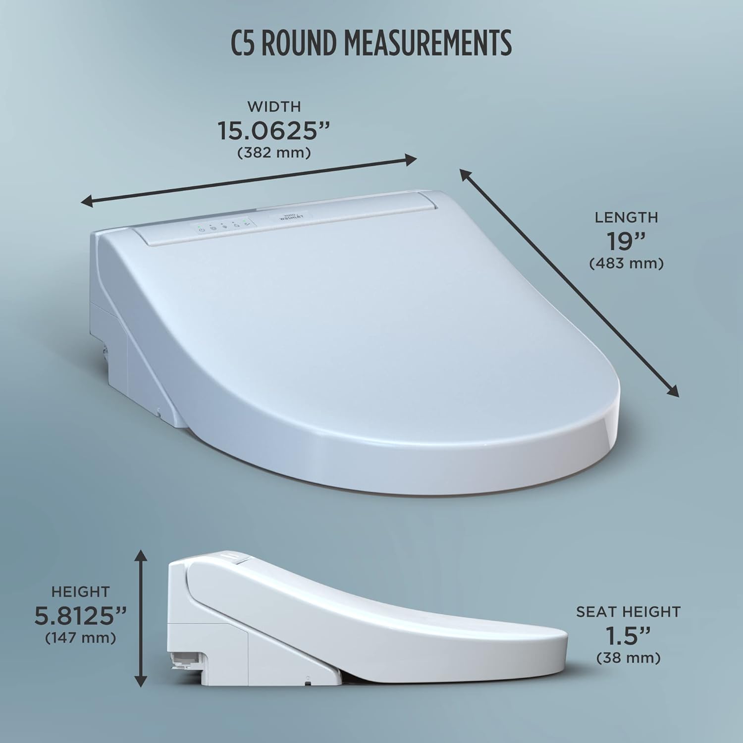 TOTO SW3084#12 WASHLET C5 Electronic Bidet Toilet Seat with PREMIST and EWATER+ Wand Cleaning, Elongated, Plastic, Sedona Beige