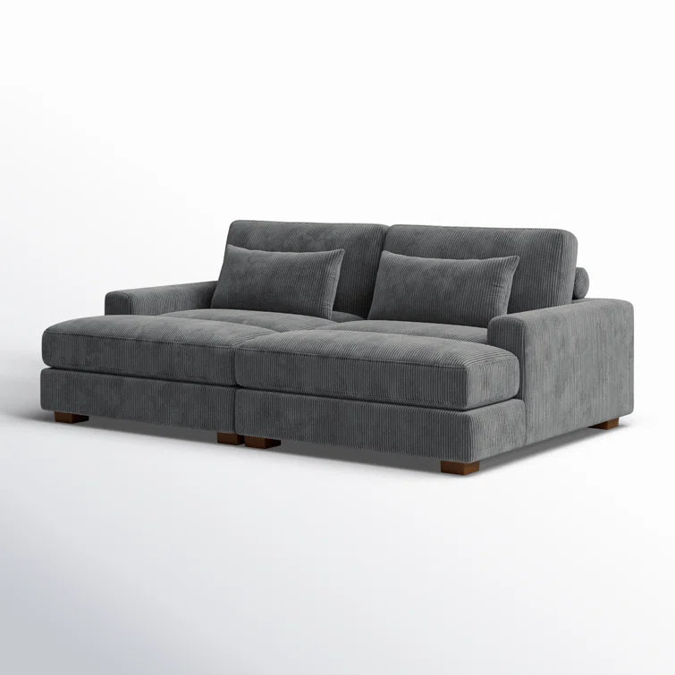 Mordecai 90'' Corduroy Sleeper Sofa