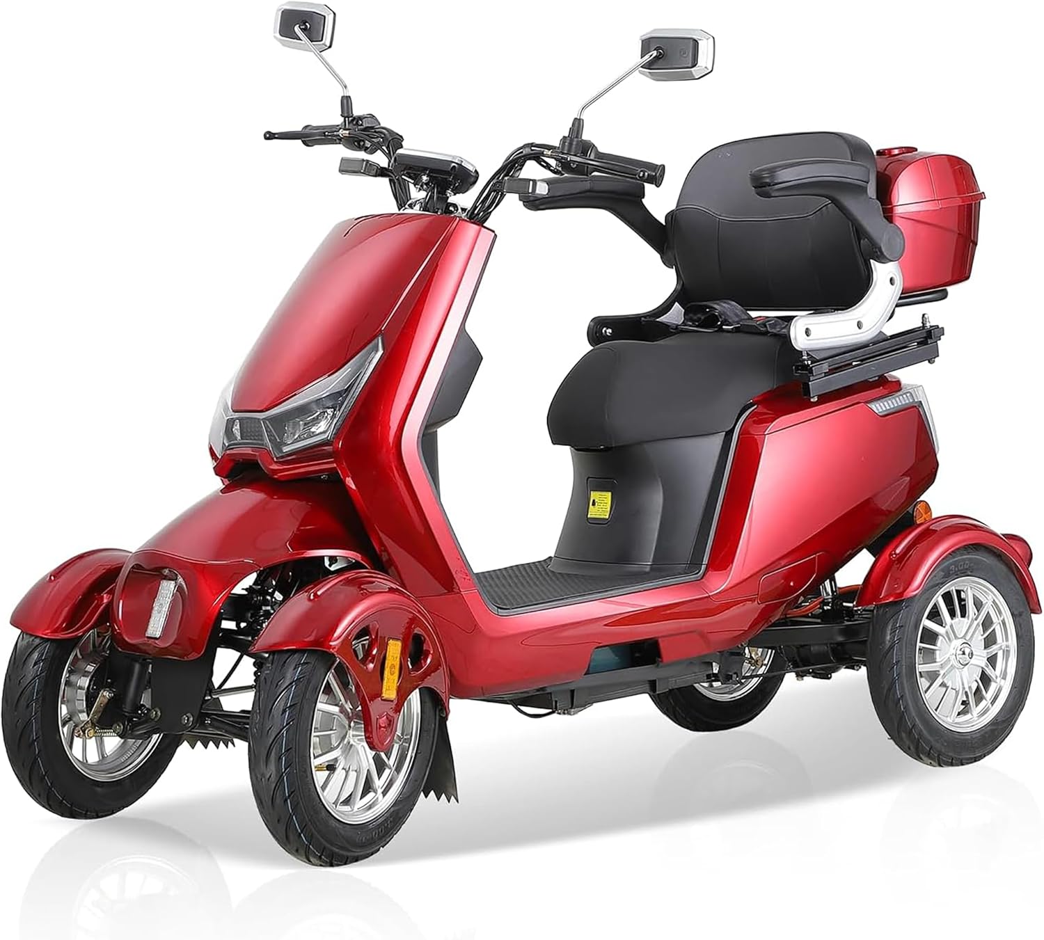 1000W 15 MPH Heavy Duty 4 Wheel Mobility Scooter 500lbs Loadweight, 3 Speed Control Mobility Scooters with 31 Mile Long Range Battery for Seniors & Adults Travel, 20° Max Climbing, Remote Key, Silver