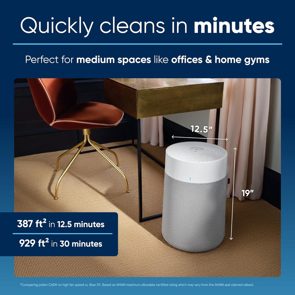 BLUEAIR Air Purifiers for Large Rooms, Cleans 3,048 Sqft In One Hour, HEPASilent Smart Air Cleaner For Home, Pets, Allergies, Virus, Dust, Mold, Smoke - Blue Pure 211i Max