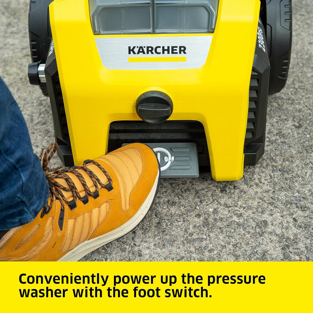 Electric Karcher Pressure Washer K1700, Max 2125 PSI, 3 Spray Nozzles, Detergent Tank, For Cars, Driveways, Siding, Patios, 1.46 max. GPM