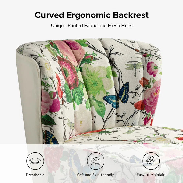 Felicia Polyester/Velvet Barrel Chair